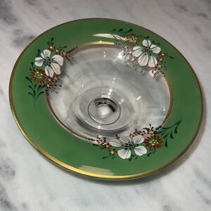 Indiana Glass Co Pedestal Bowl Dogwood Pattern